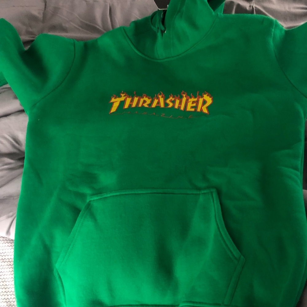 THRASHER sweatshirt hoodie kelley green
